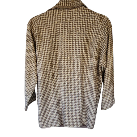 Shamask Brown Wool Blend Open Front Jacket 1 - Picture 2 of 5